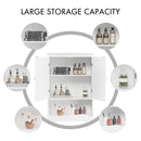 Over The Toilet Storage Cabinet, Bathroom Space Saver With Adjustable Shelf - White