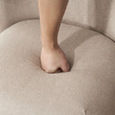 Modern Low Back Accent Upholstered Armless Living Room Chairs, Round Feet