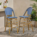 Outdoor Pe Rattan French Barstool Set