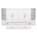 Murphy Bed With Shelves, Drawers And USB Ports