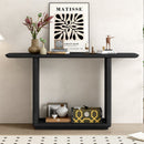 Console Table With Curved Corners And U Base Design