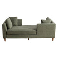 Wide Modern Double Sided Upholstered Chaise Lounge