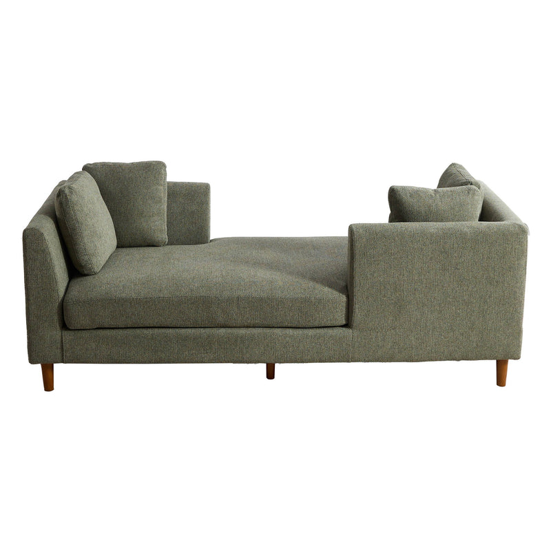 Wide Modern Double Sided Upholstered Chaise Lounge
