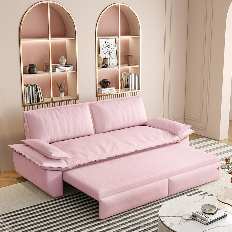 Pull Out Sleeper Sofa Bed, 3 In 1 Multi Functional