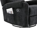 Manual Recliner Massage Chair With Swivel Rocker, 8 Massage Modes, Side Storage Pocket
