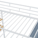 Loft Bed With Desk, Shelves, Power Outlet, LED Light And Wardrobe