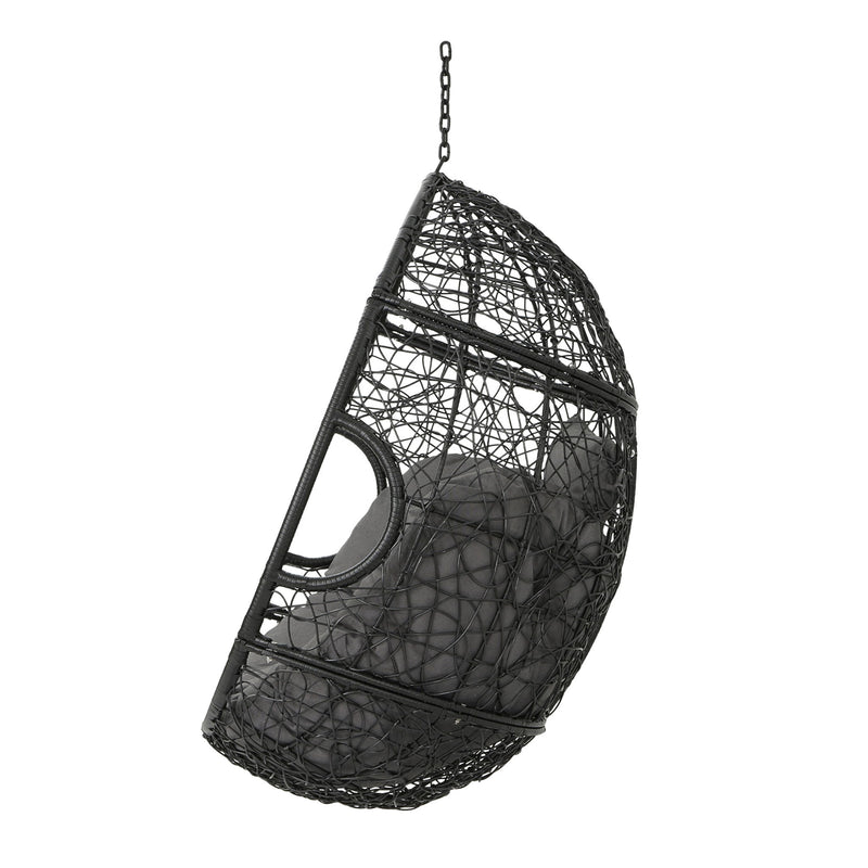 Kylie - Boho Style Hanging Basket Chair Rattan With Water Resistant Cushions