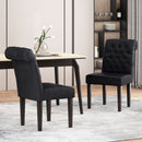 Broxton - Tuft Dining Rolltop Chairs With Button Tufted Backrest (Set of 2)