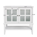 Bathroom Vanity With Ceramic Sink, Adjustable & Open Shelf