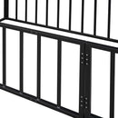 Metal Floor Bed Frame With Fence And Door
