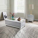 Mallika - End Table - Mirrored & Faux Crystals - Atlantic Fine Furniture Inc