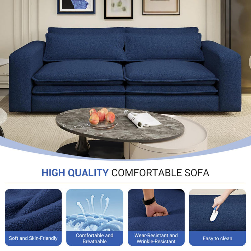 Sleeper Pull Out Sofa Bed, 3 In 1 Convertible Chaise Lounge