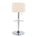 Toriano - Contemporary Adjustable Barstool With Swivel & Rounded T Footrest (Set of 2)