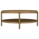 Arini - Round Coffee Table With Storage Shelf