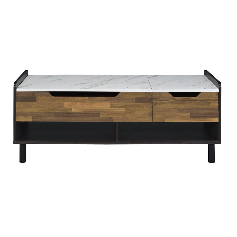 Axel - Printed Faux Marble Coffee Table With Lift Top - Marble