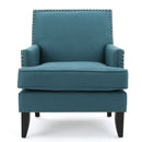 Serenada - Upholstered Fabric Club Chair With Nailhead Trim And Tapered Birch Legs