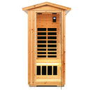 1 Person Far Infrared Old Fir Outdoor Sauna Room - Natural