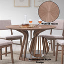 Seda - Round Dining Table - Walnut
