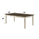 Fedele - Dining Table - Weathered Oak & Cream Finish - Atlantic Fine Furniture Inc