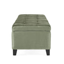 Wendover - Elegant Velvet Tufted Storage Bench With Lift-Up Top And Birch Wood Legs