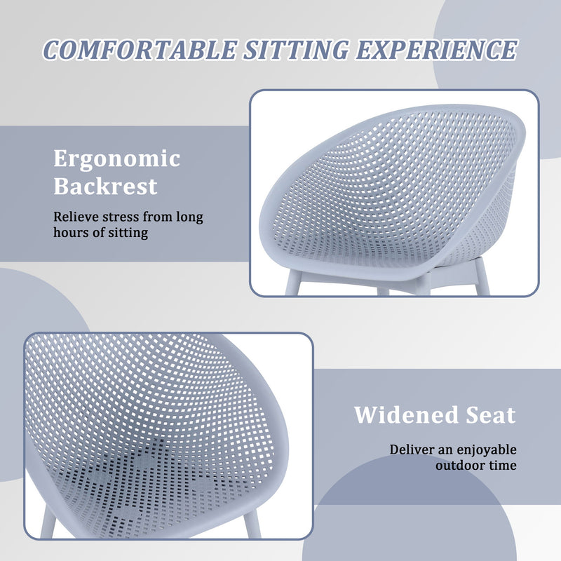 Modern Lounge Chair Set With Round Table