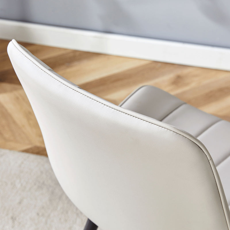 Modern Style Extended Seat Cushion Dining Chair Set