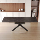Modern Mid-Century Gray Dining Table Set With Extendable Design