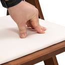 Solid Wood Upholstered Folding Chair Set, Dining Room (Set of 4)