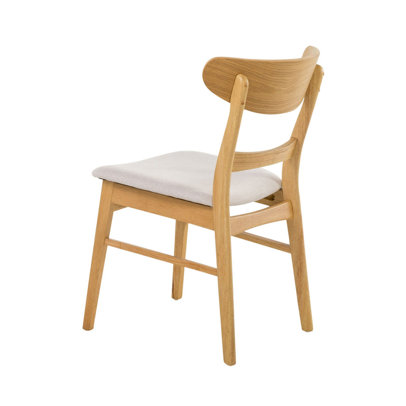 Mid Century Modern Dining Chair With Upholstered Seat And Wood Frame