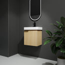 Wall Mounted Bathroom Vanity With Ceramic Sink And Storage Cabinet
