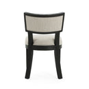 Farmhouse Style Fabric Upholstered Side Dining Chair Set