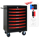 Rolling Metal Tool Chest With Drawers, Steel Storage Cabinet With Ball Bearing Slides