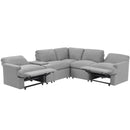 Power Recliner Corner Sofa Home Theater Reclining Sofa Sectional Couches With Storage Box, Cup Holders, USB Ports And Power Socket For Living Room