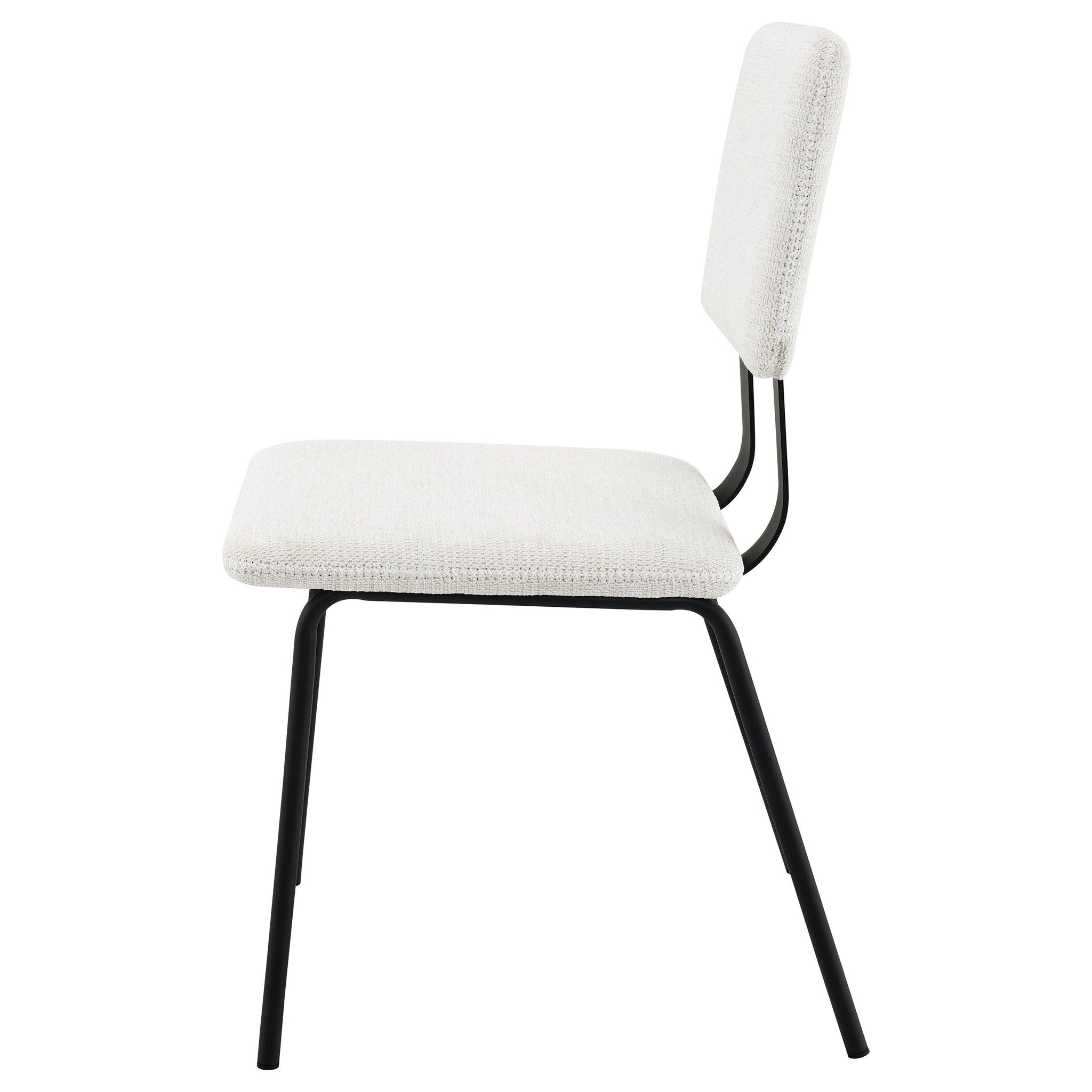Calla Fabric Upholstered Dining Side Chair White (Set of 2) - Atlantic Fine Furniture Melbourne FL
