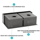 Double Bowl Farmhouse Sink, Stainless Steel Apron Front