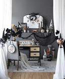 Pumpkin Decor, For Holiday Halloween Decoration - Black / White