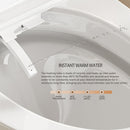 Smart Bidet Toilet With Remote Control And Auto Open / Close - White