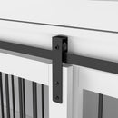 Large Dog Crate, Water Resistant Indoor Pets Furniture Double Dog Crates - Brown White