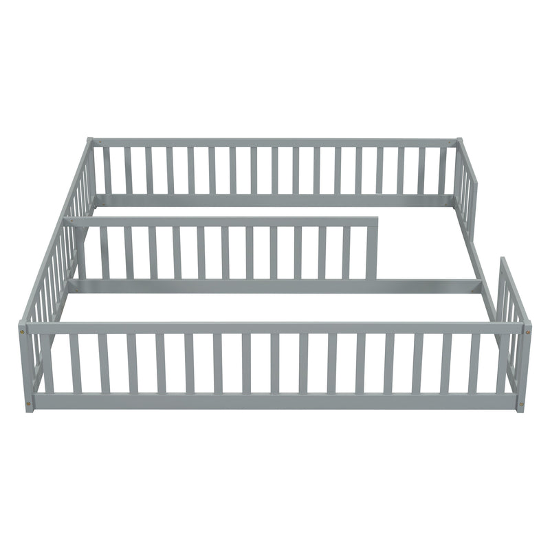 Double Floor Bed With Fence, Guardrails, Without Door