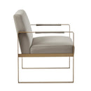 Jayco - Accent Chair With Metal Arms - Beige