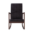 Raina - Synthenic Leather Rocking Chair - Espresso