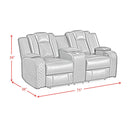 Carlo - Power Motion Loveseat With Power Headrest, Console And LED