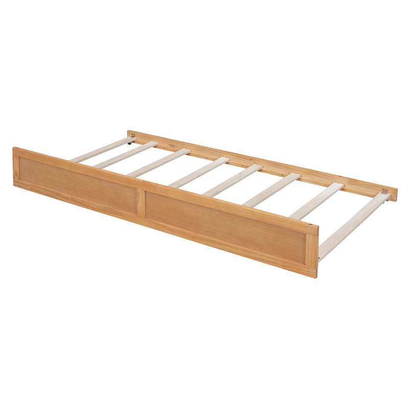 Full Size Elegant Bed Frame with Rattan Headboard and Sockets ,Walnut