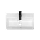 Wall Mounted Rectangular Bathroom Sink With Towel Bar