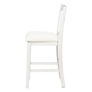 5 Pieces Counter Height Rustic Farmhouse Dining Room Wooden Bar Table Set With 2 Stools And 2 Chairs