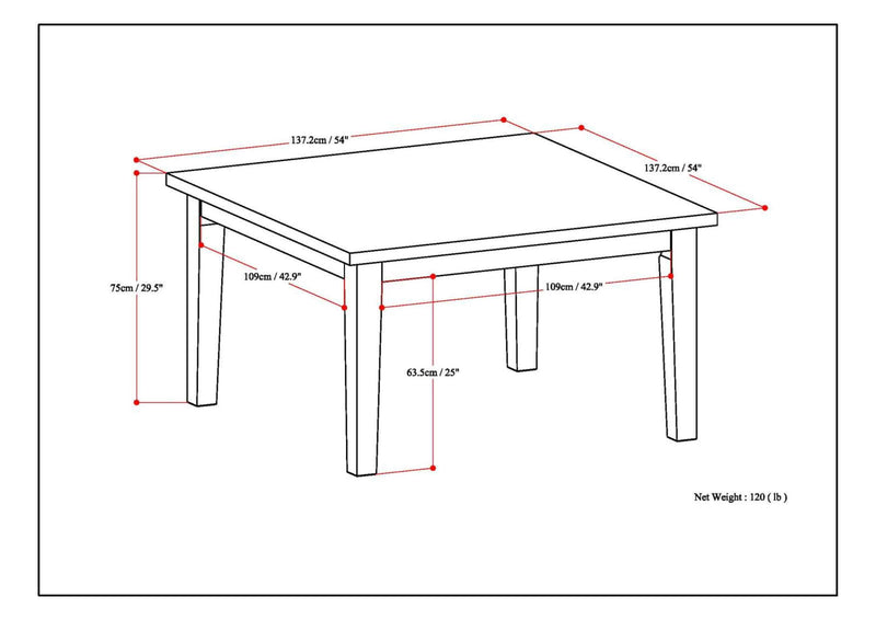 Eastwood - Square Dining Table - Java Brown