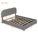 Upholstered Platform Bed With Hydraulic Storage System