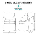 London - Upholstered Skirted Dining Arm Chair