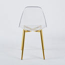 Transparent Plastic Seat Dining Chair (Set of 4)
