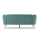 Modern Glam 3 Seater Sofa With Velvet Texture